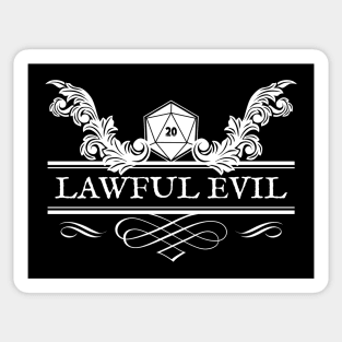 Lawful Evil RPG Alignment for Gamers Sticker